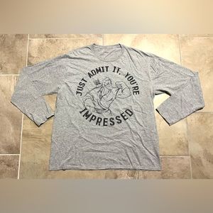 Men's Large Disney Gaston Impressed long sleeve shirt